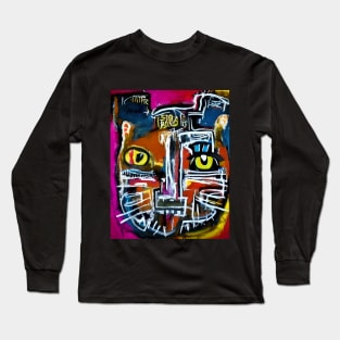 Cat Face Art Long Sleeve T-Shirt